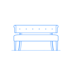 Furniture Settee Rosellini Settee Outline Svg File, Free Vectors File